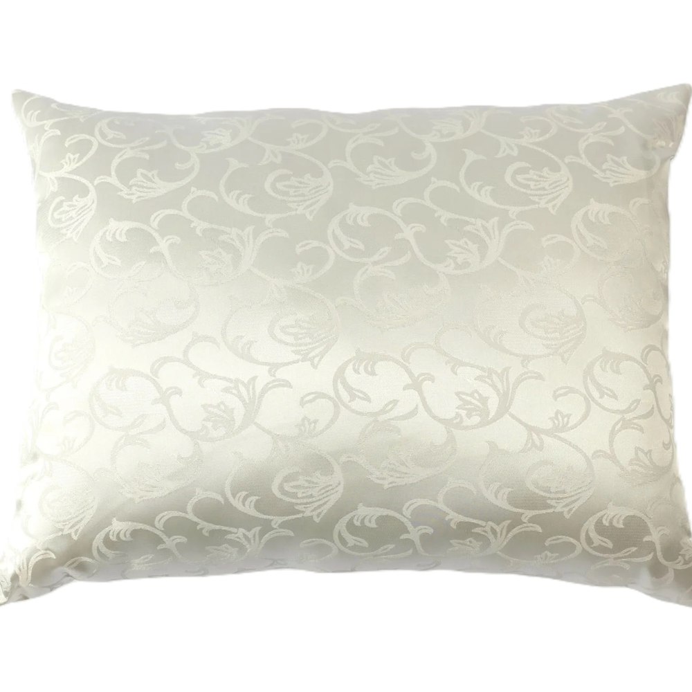 White French Pique Design Pillow in Satin Poly-Cotton