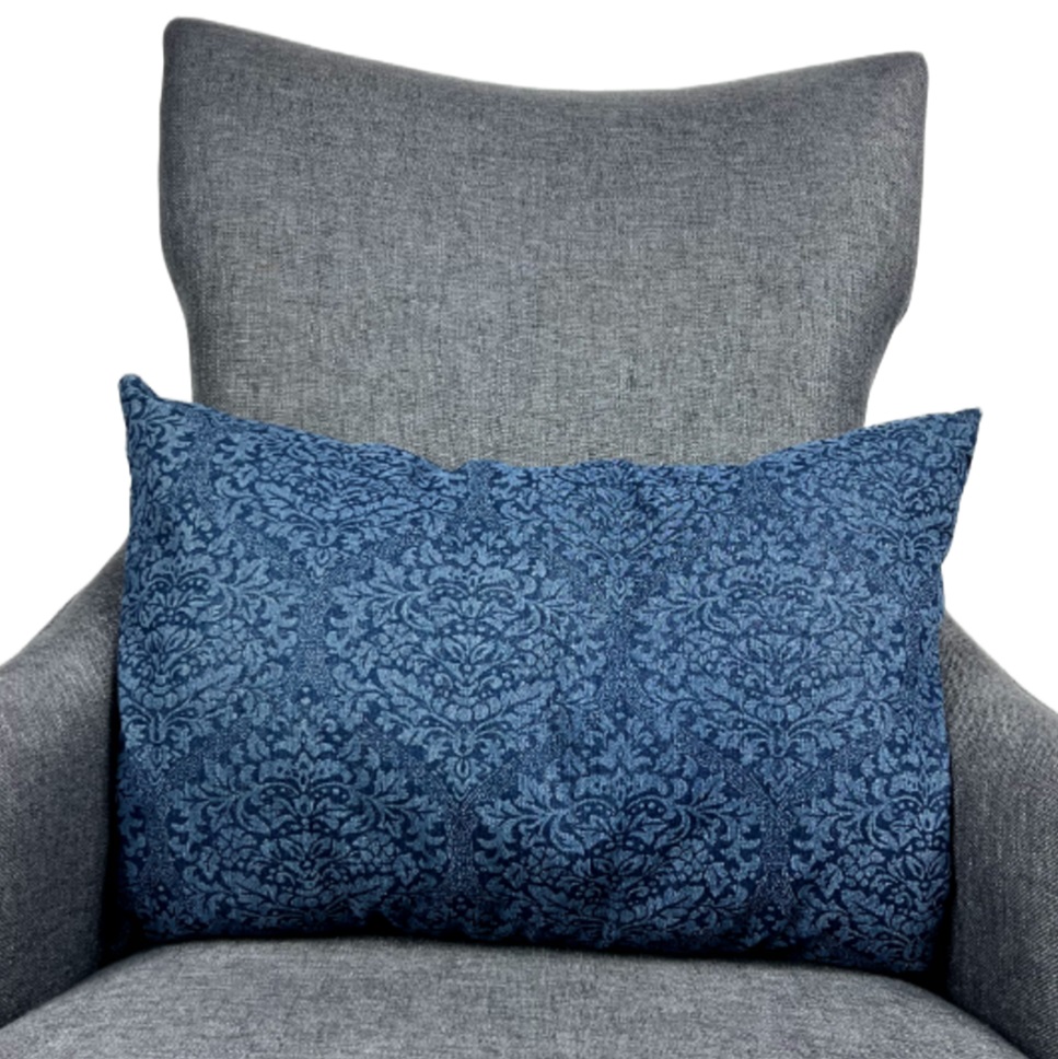 Handcrafted double-sided embossed floral design on dark blue - Image 3