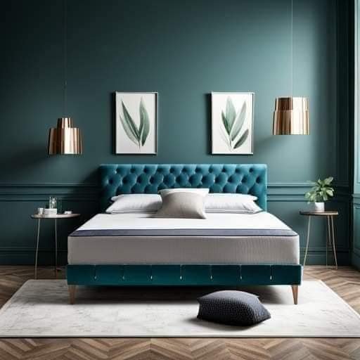 Queen Size Velvet Bed