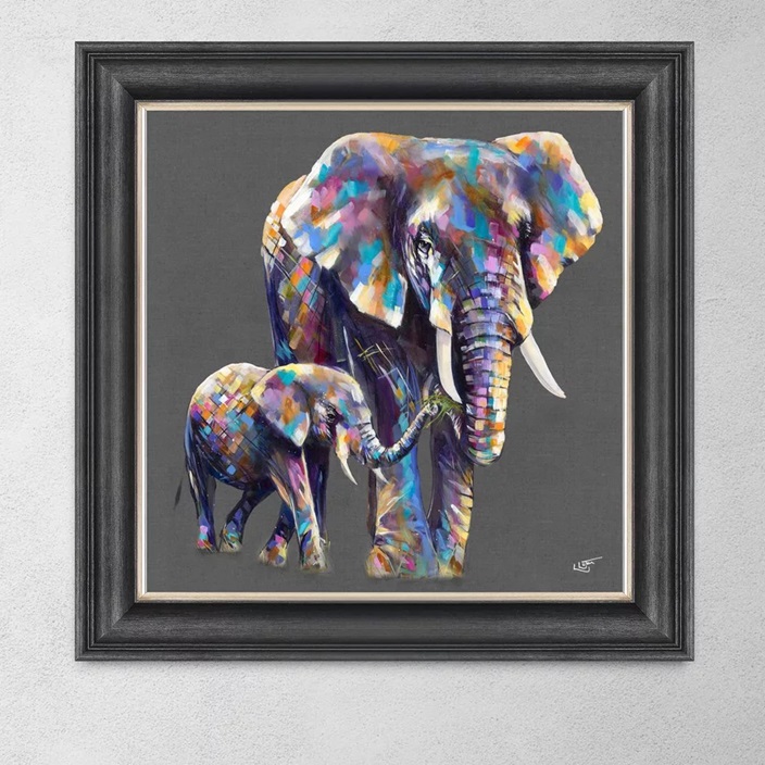 Elephant framed art
